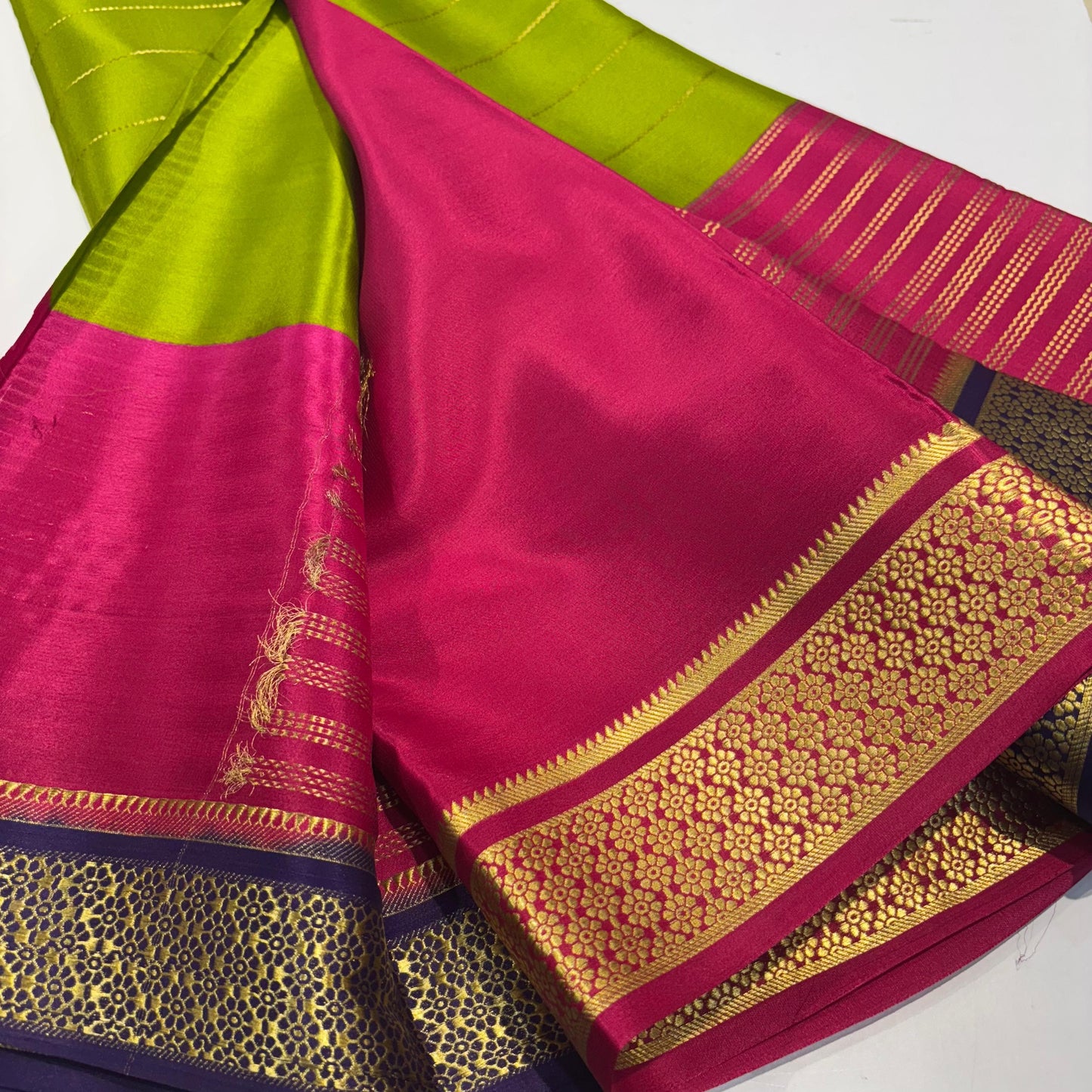 3D Mysore Silk Saree