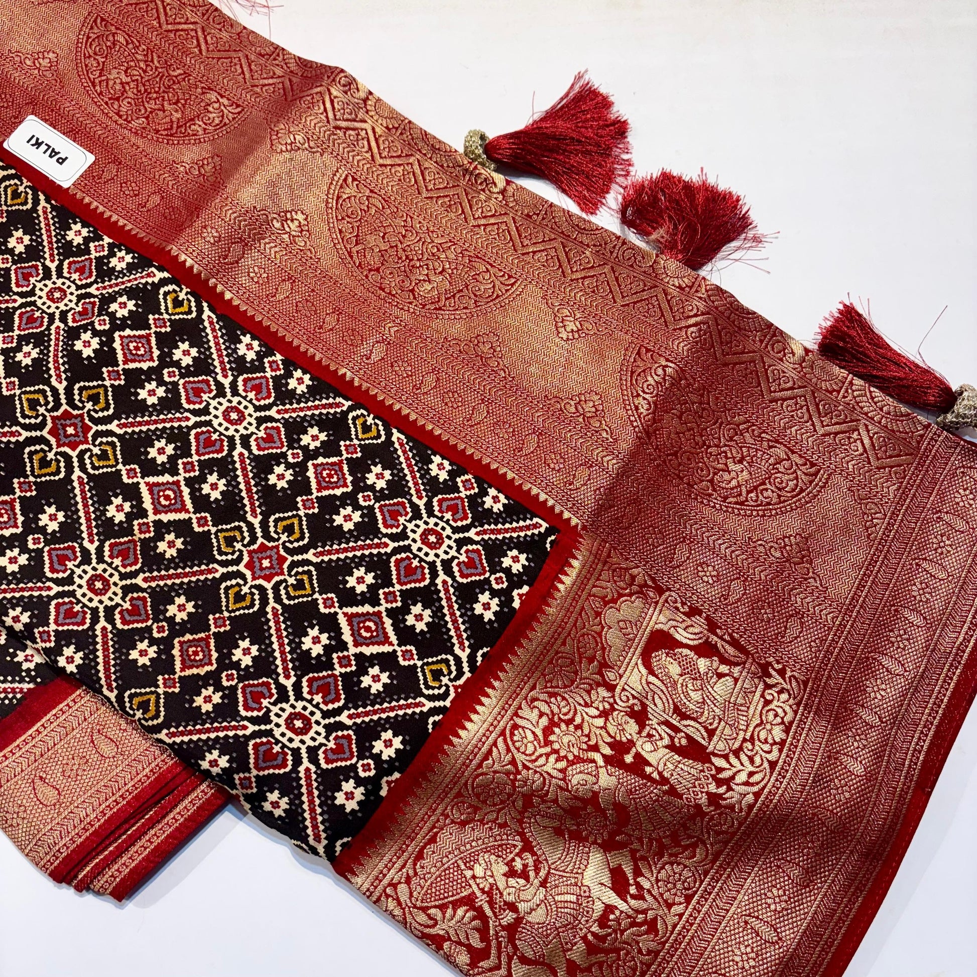 Patola Saree with Palki Border