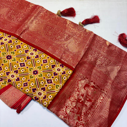 Patola Saree with Palki Border