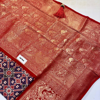 Patola Saree with Palki Border