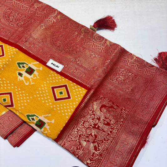 Patola Saree with Palki Border