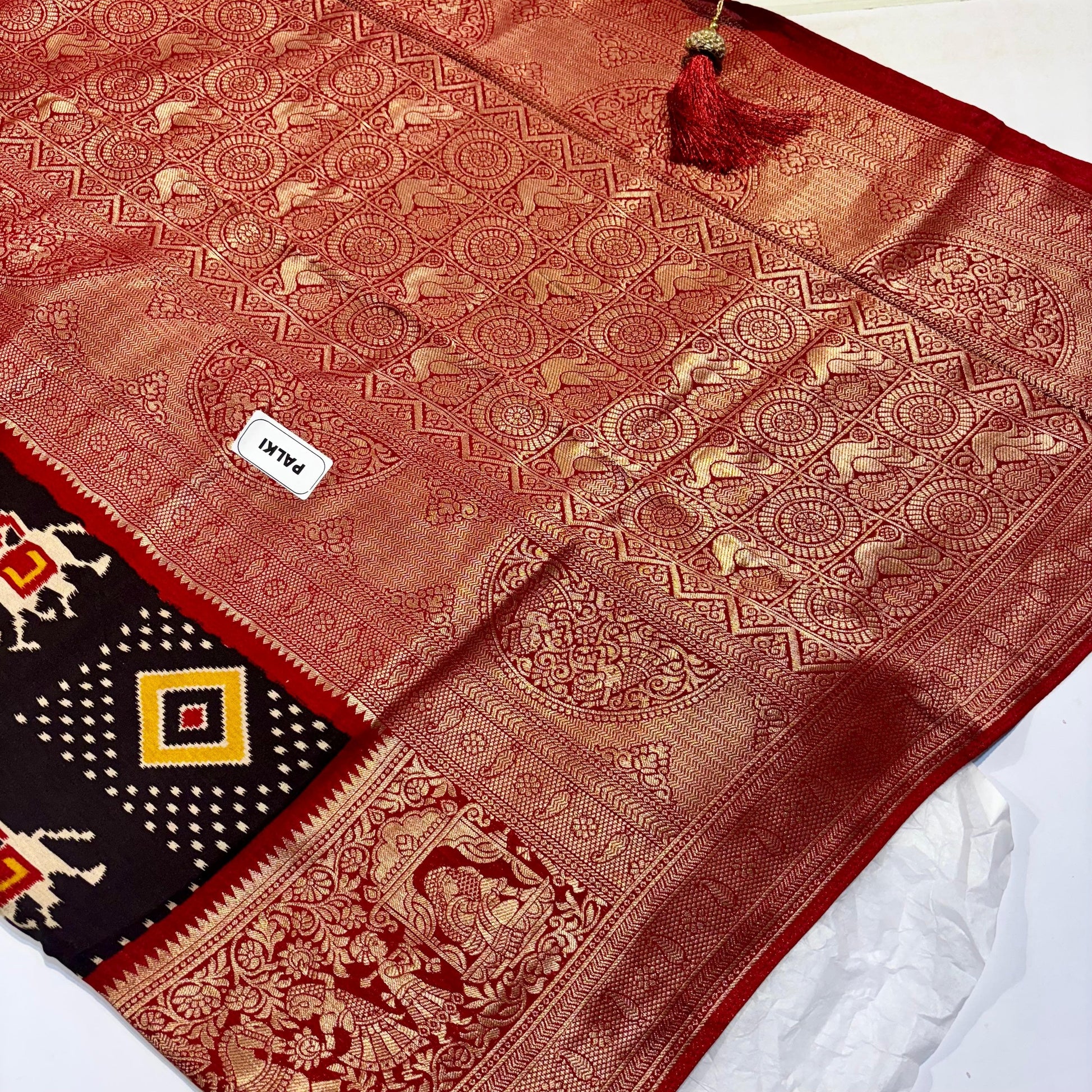 Patola Saree with Palki Border