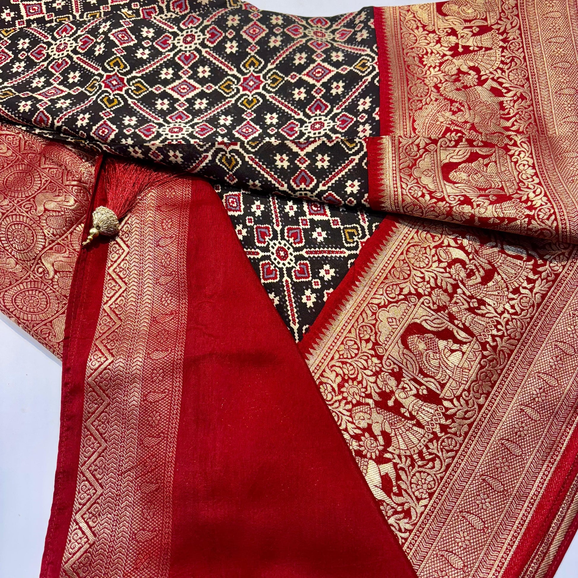 Patola Saree with Palki Border