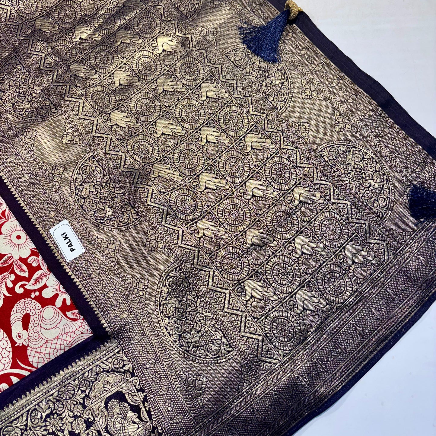 Kalamkari Printed Maslin Silk Saree