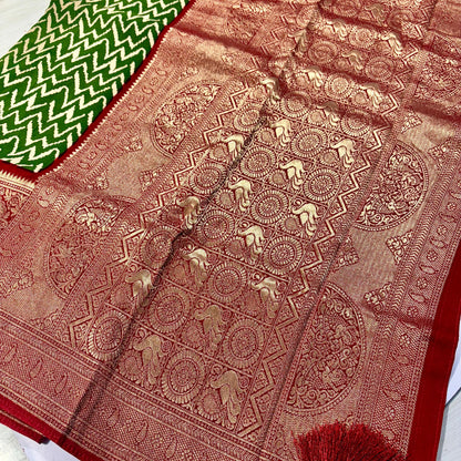 Printed Maslin Silk Saree