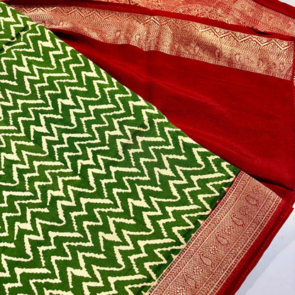 Printed Maslin Silk Saree