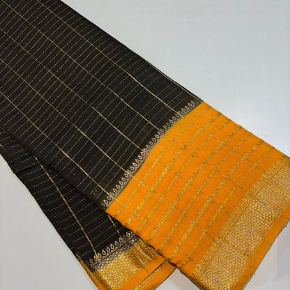 Soft Chanderi Silk Cotton Saree | Double Border