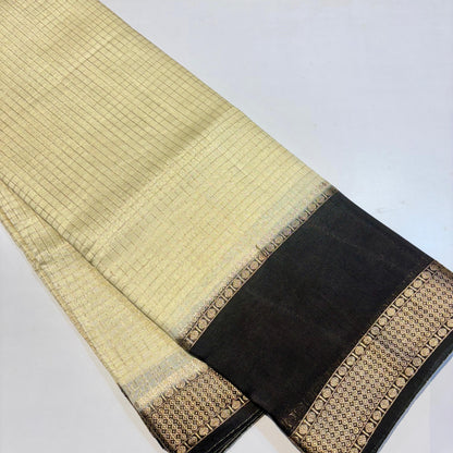 Soft Chanderi Silk Cotton Saree | Double Border