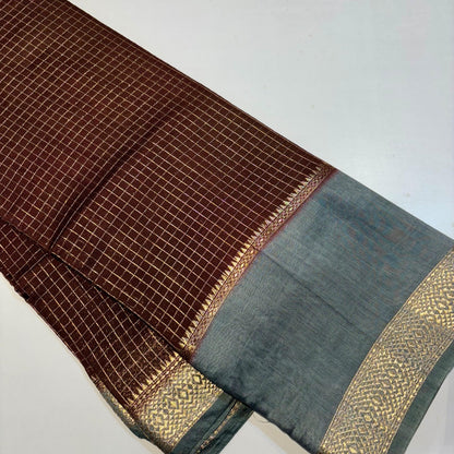 Soft Chanderi Silk Cotton Saree | Double Border