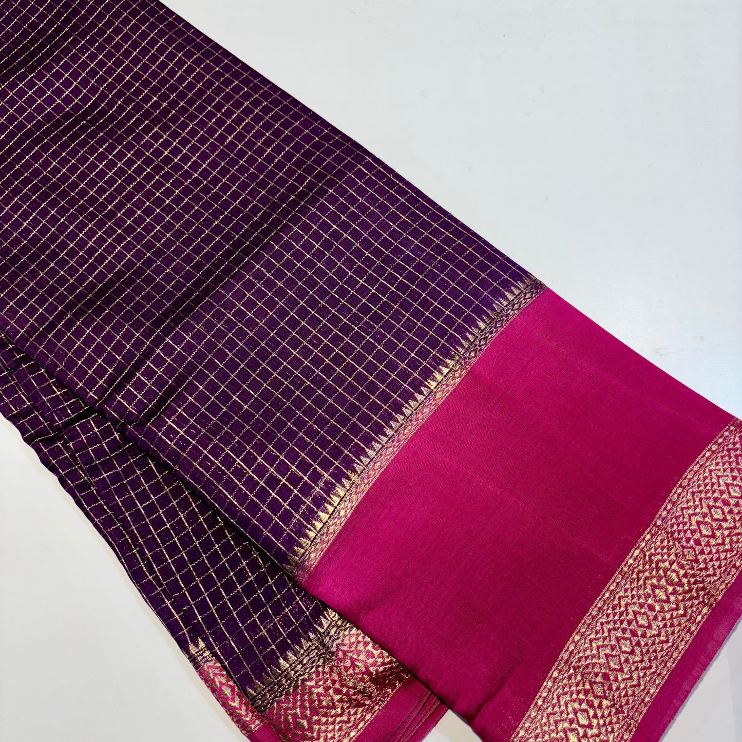 Soft Chanderi Silk Cotton Saree | Double Border