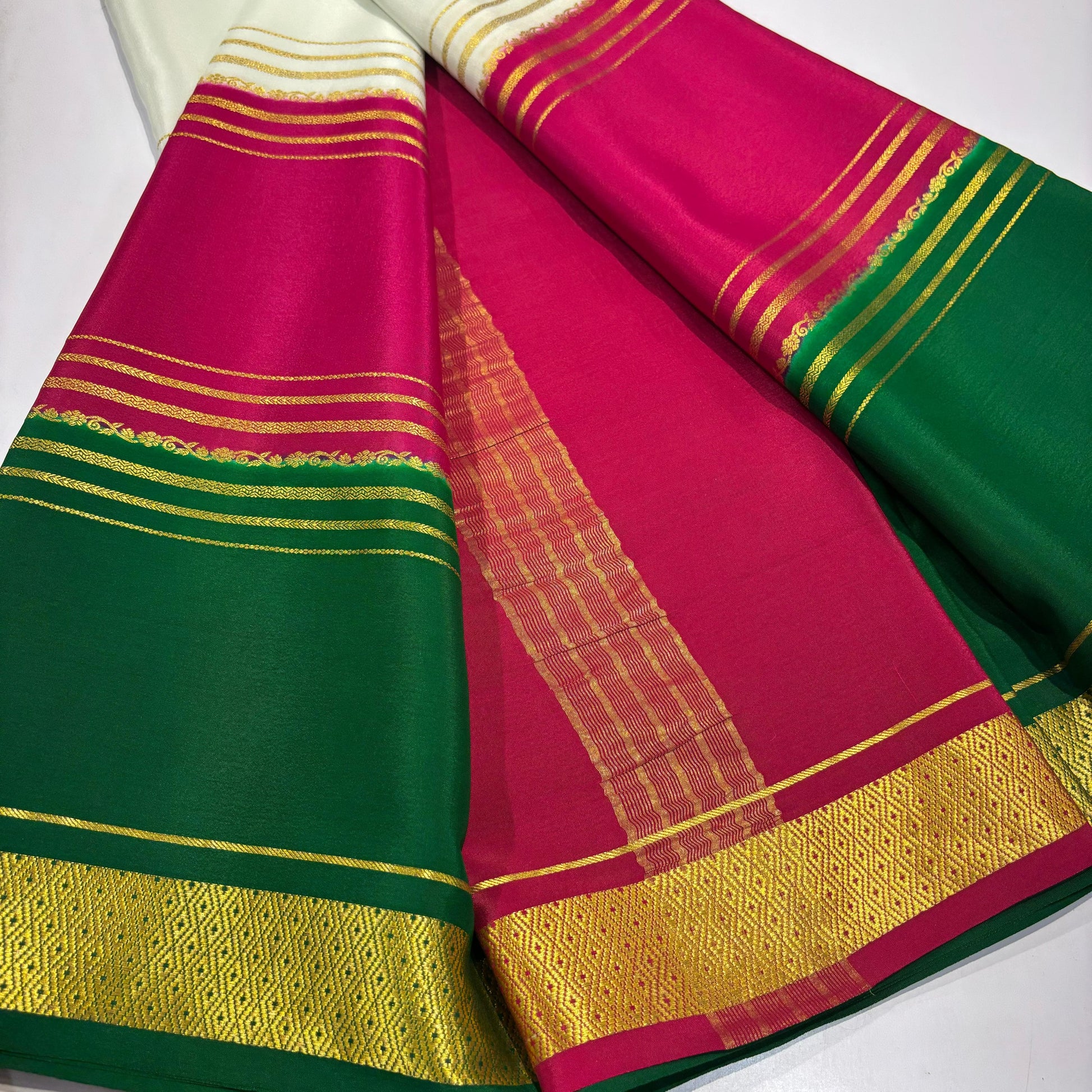 3D Mysore Silk Saree