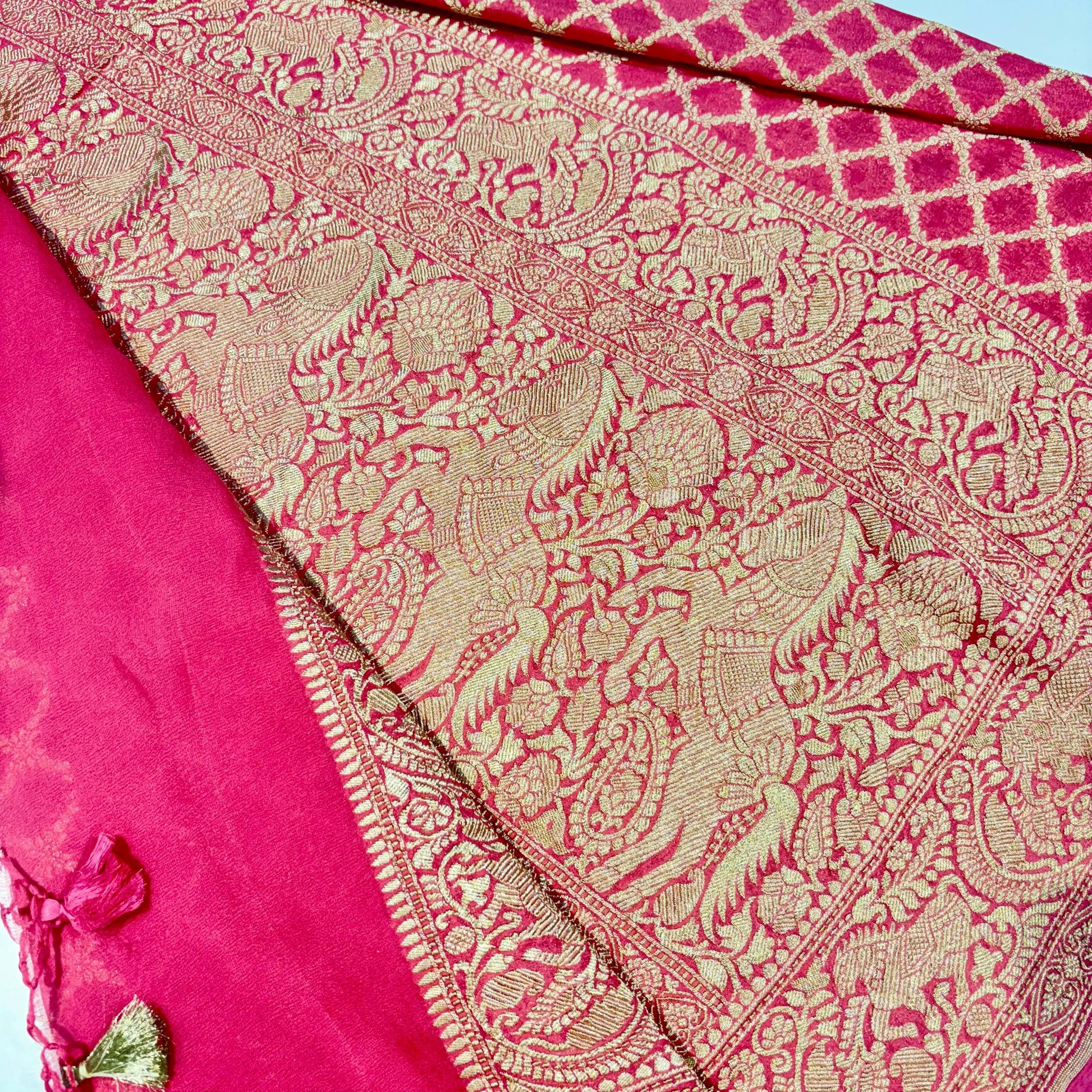 Silver Zari Banaras Saree