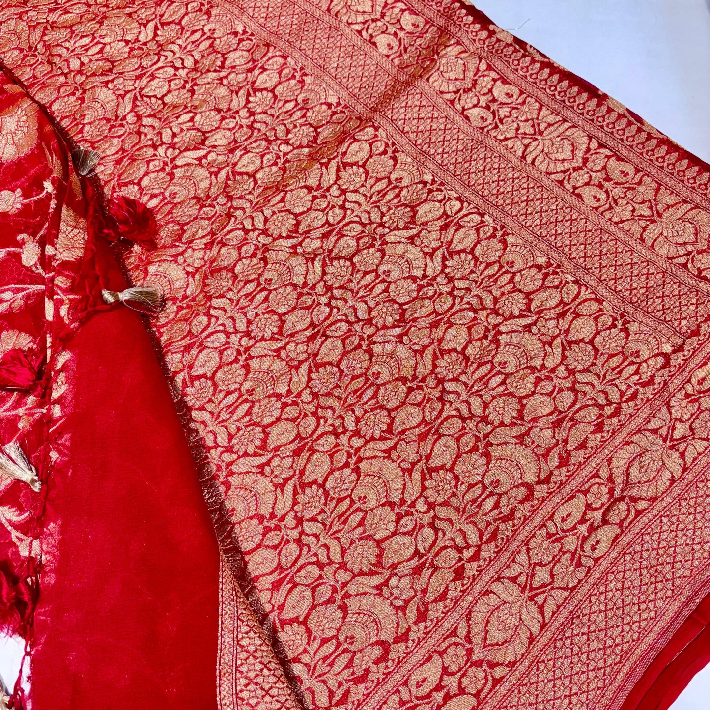 Pure Banarasi Khadi Georgette Saree