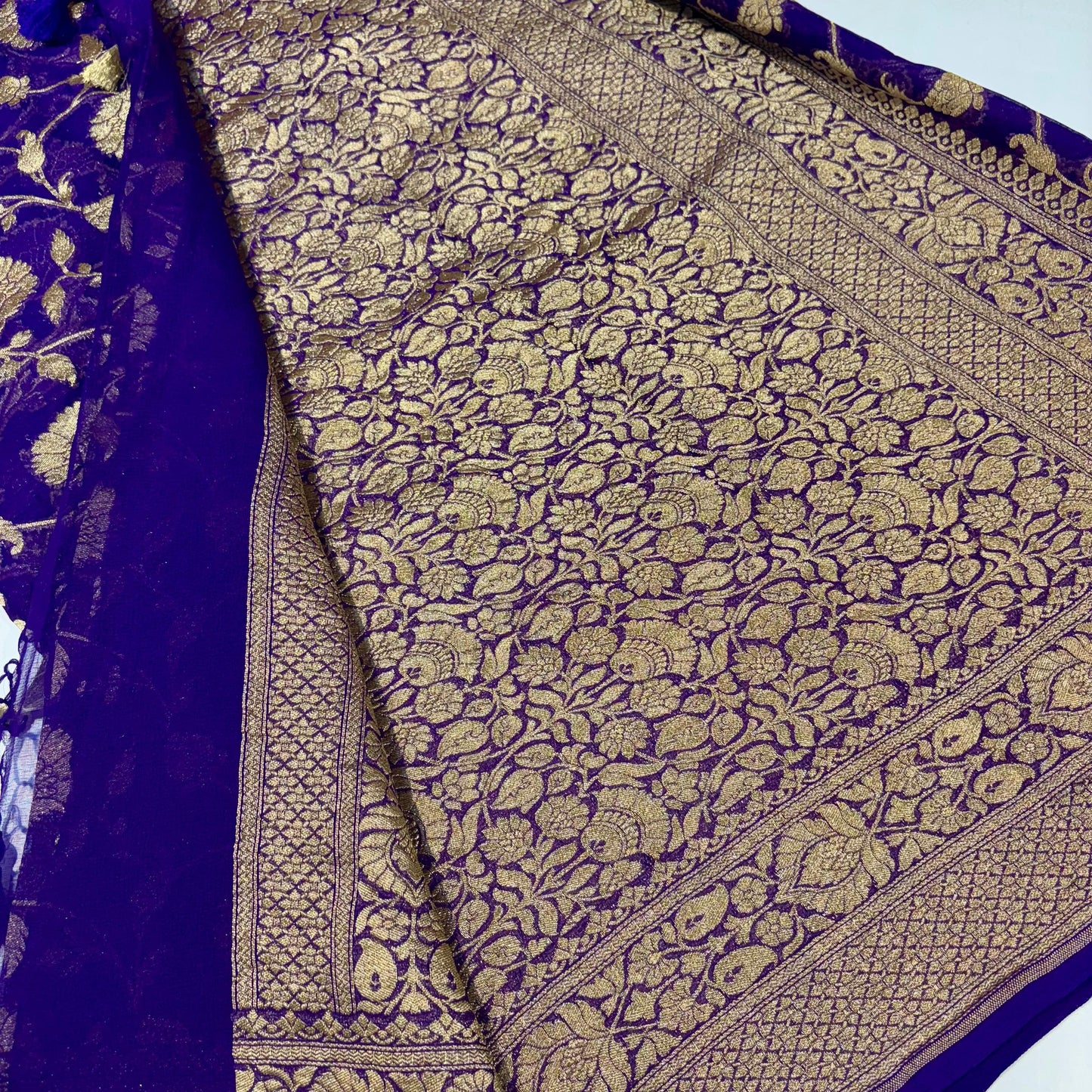 Pure Banarasi Khadi Georgette Saree