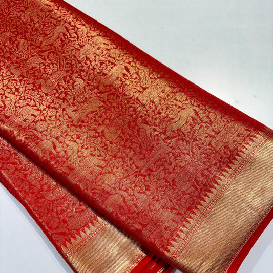 Semi Brocade Mysore Crepe Silk Saree