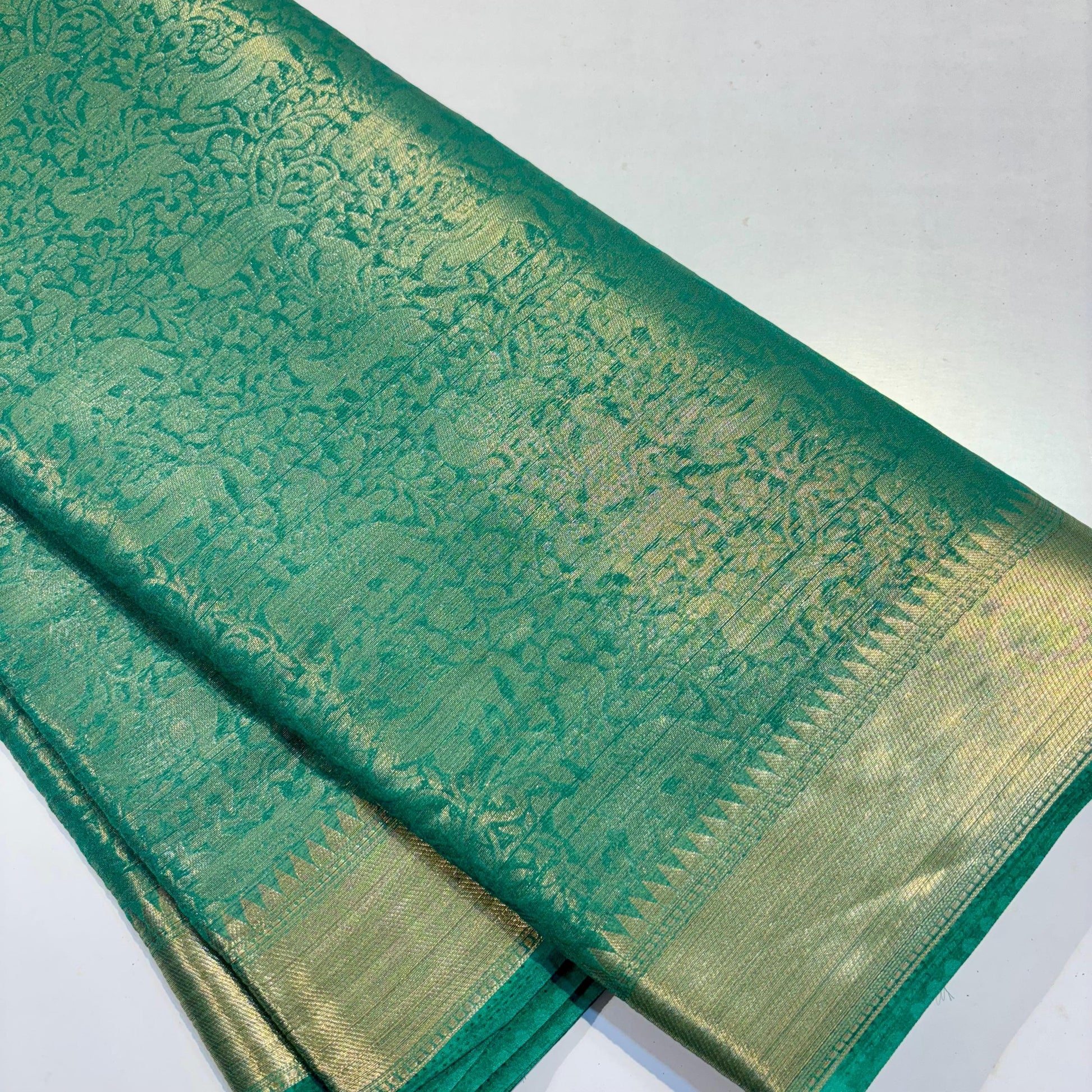 Semi Brocade Mysore Crepe Silk Saree