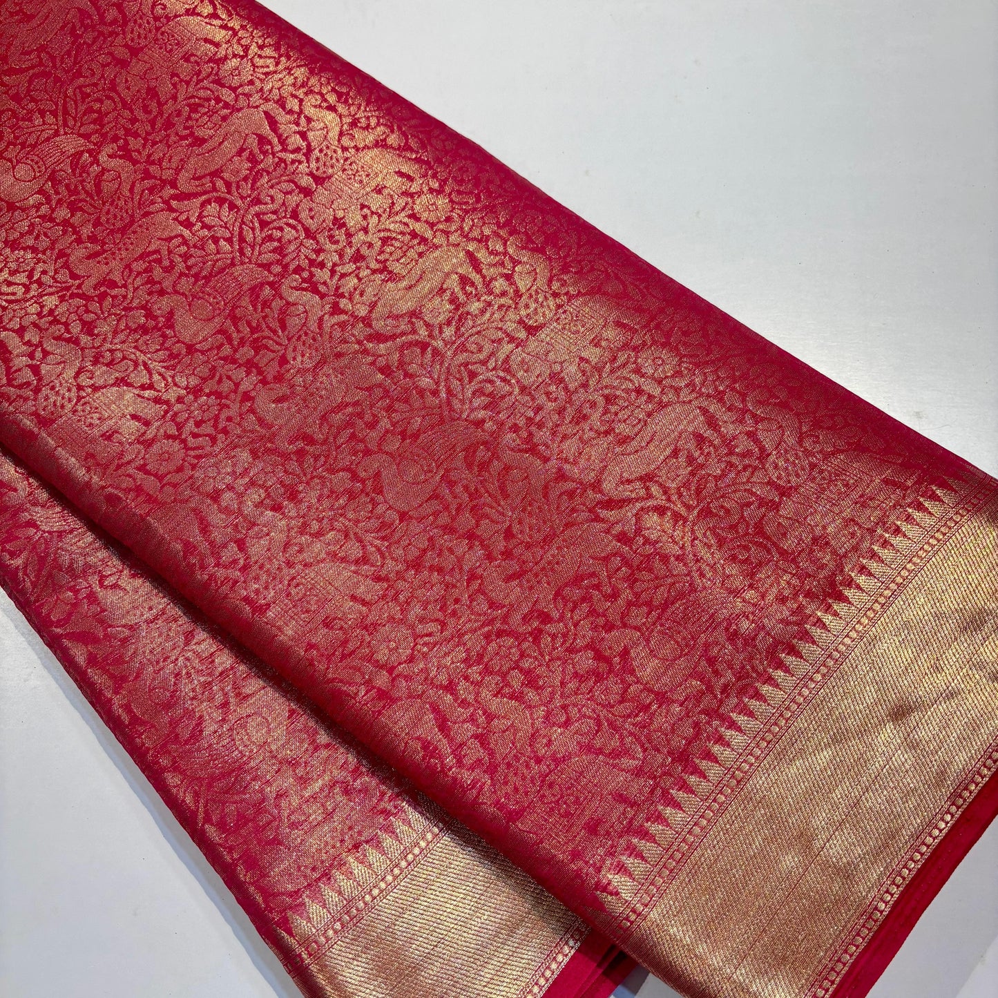 Semi Brocade Mysore Crepe Silk Saree