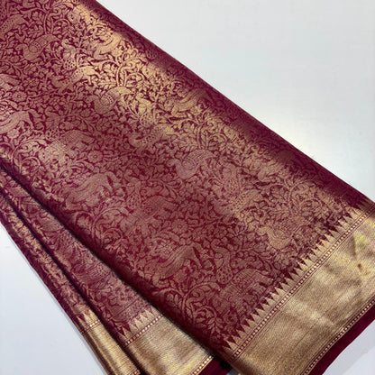 Semi Brocade Mysore Crepe Silk Saree