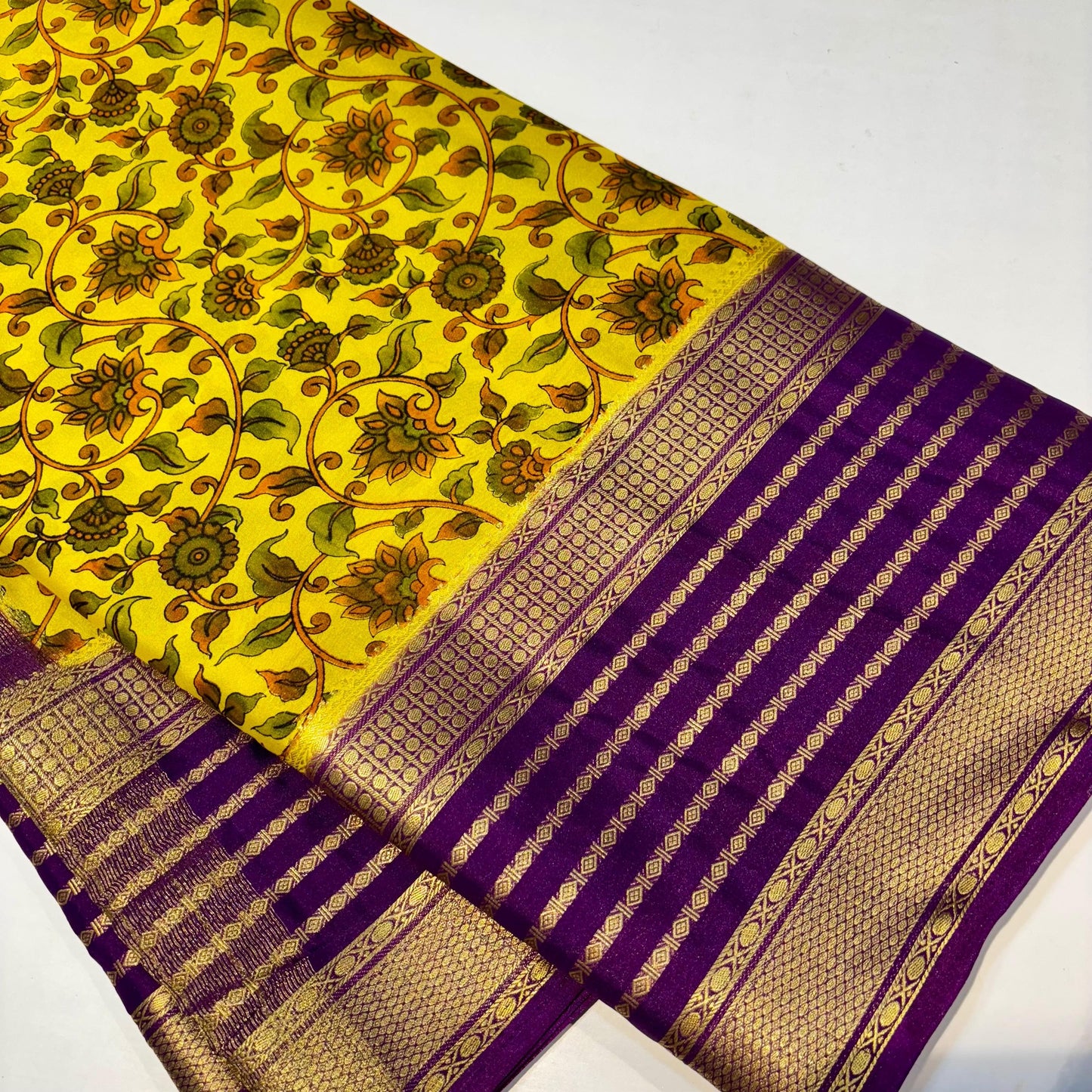 Semi Mysore Silk Printed Saree