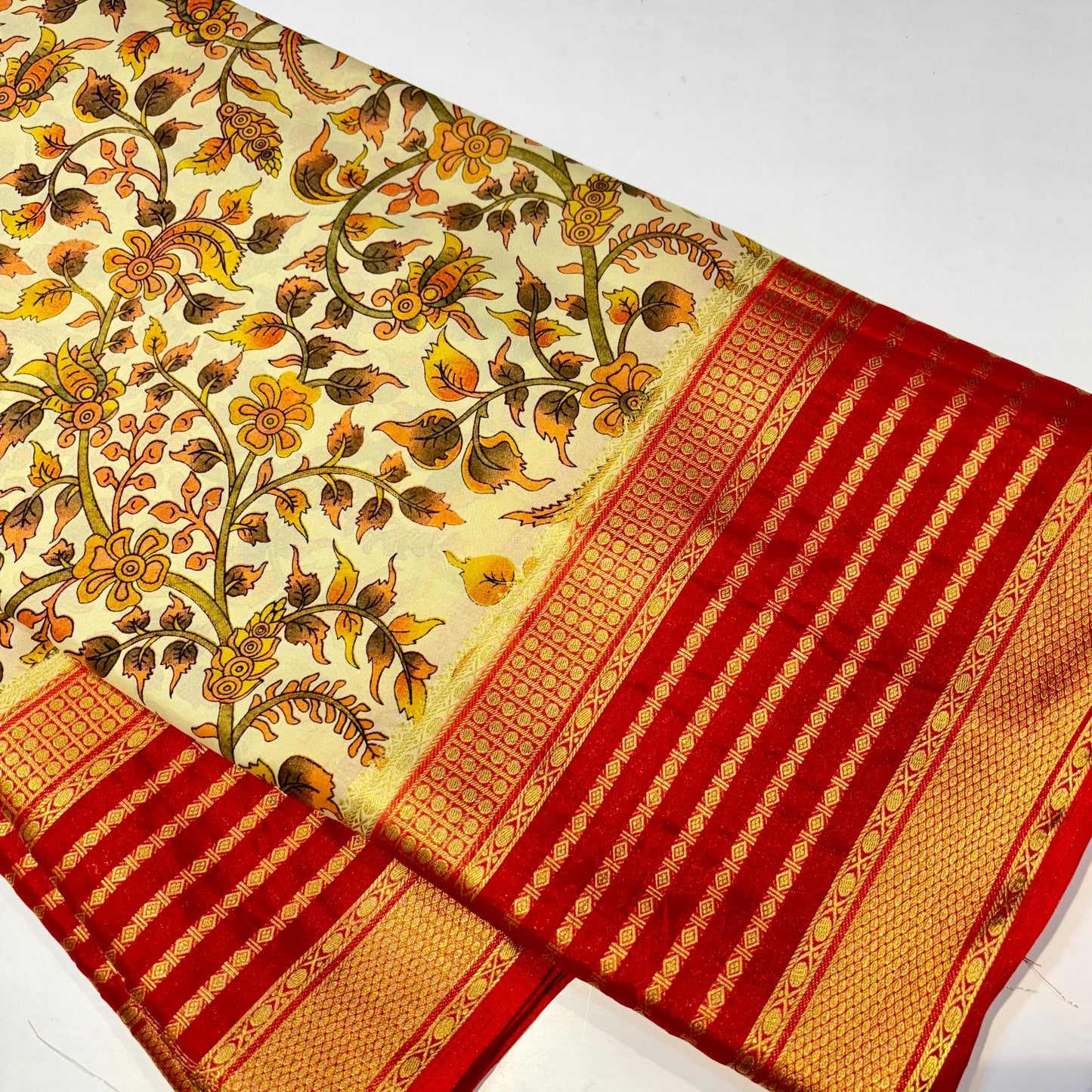 Semi Mysore Silk Printed Saree