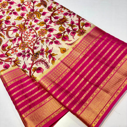 Semi Mysore Silk Printed Saree