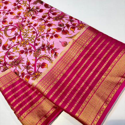 Semi Mysore Silk Printed Saree