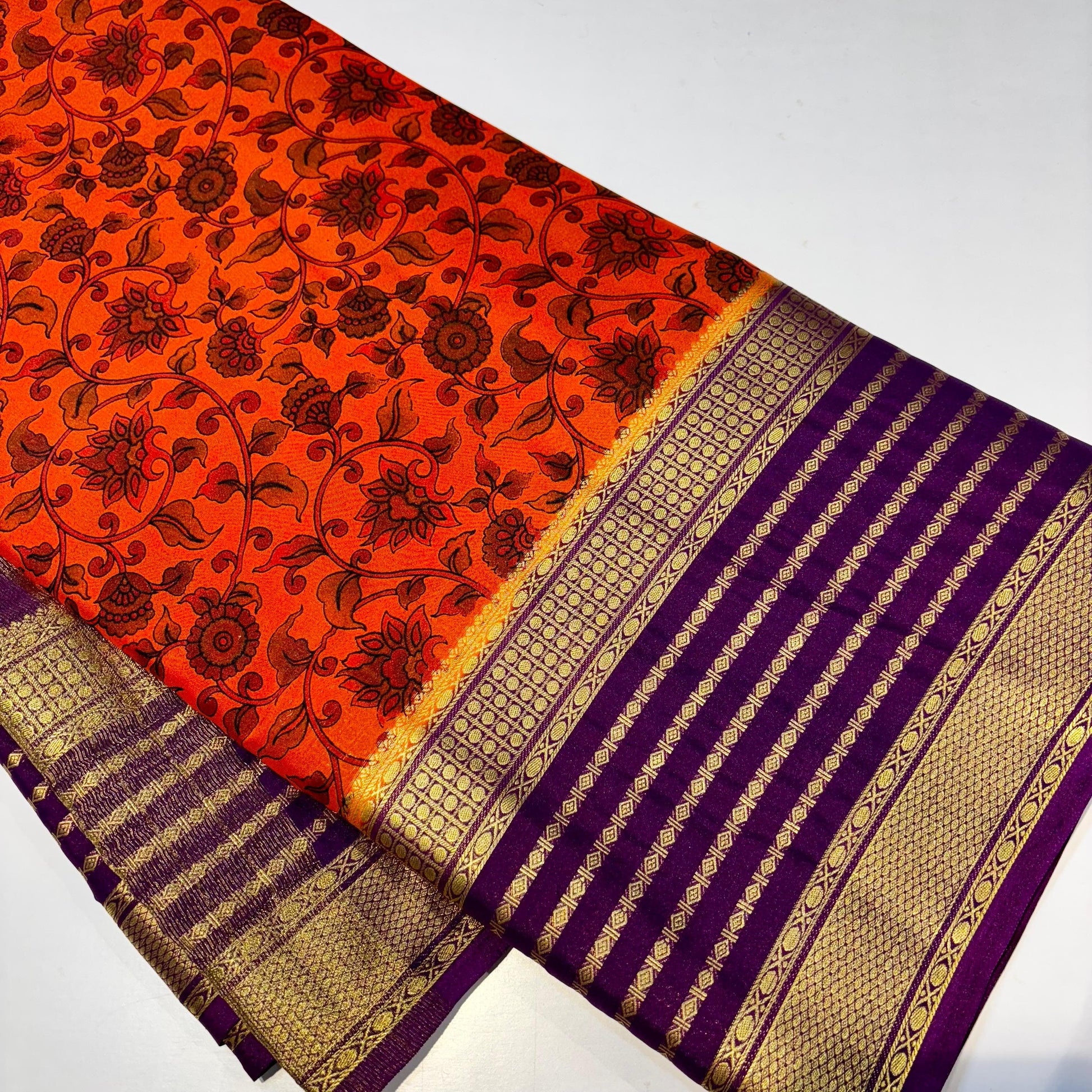 Semi Mysore Silk Printed Saree