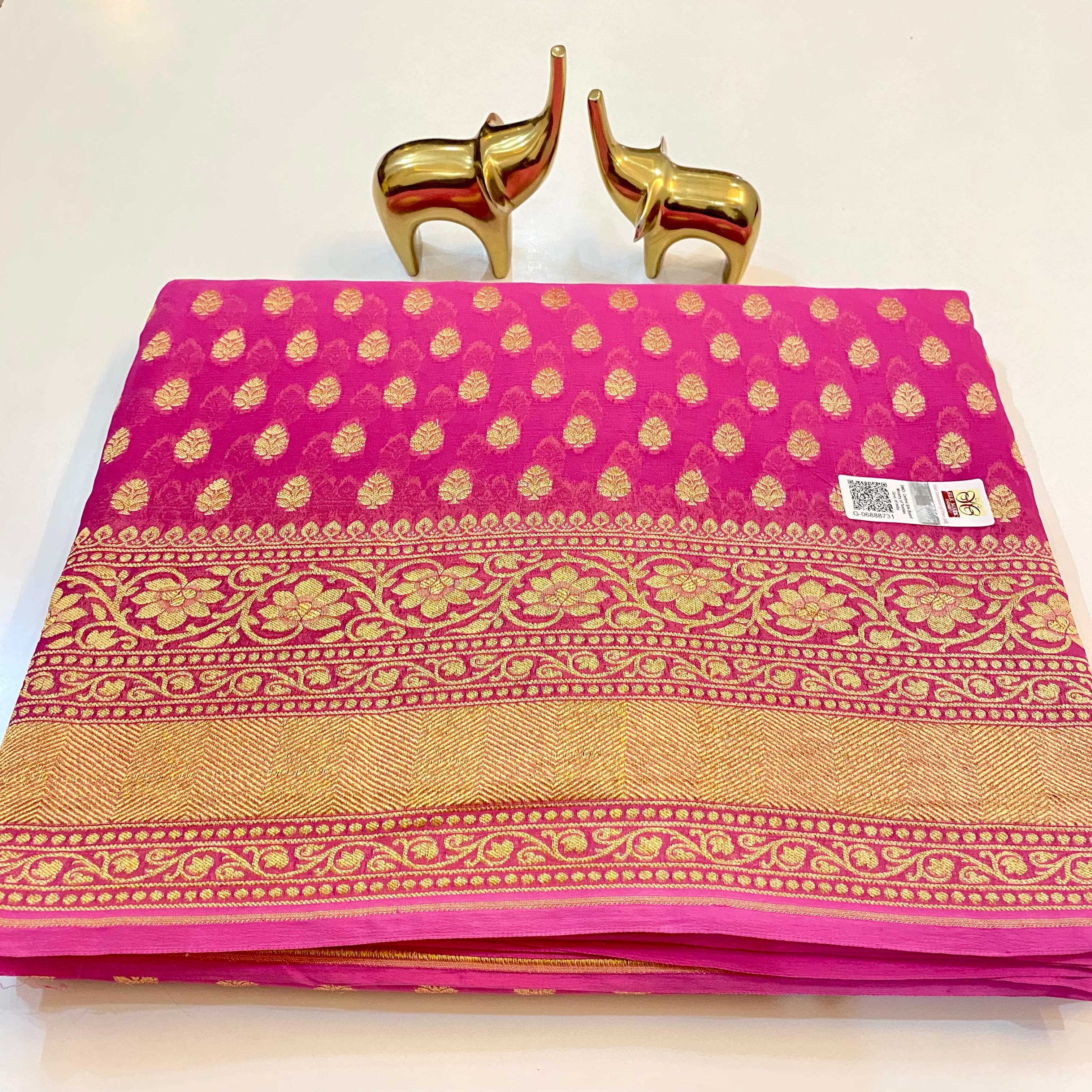 Pure handloom khadi chiffon banarasi silk saree with Zari bp More colour  available DM for orders #chiffonbanarasi #banarsisareestyle… | Instagram