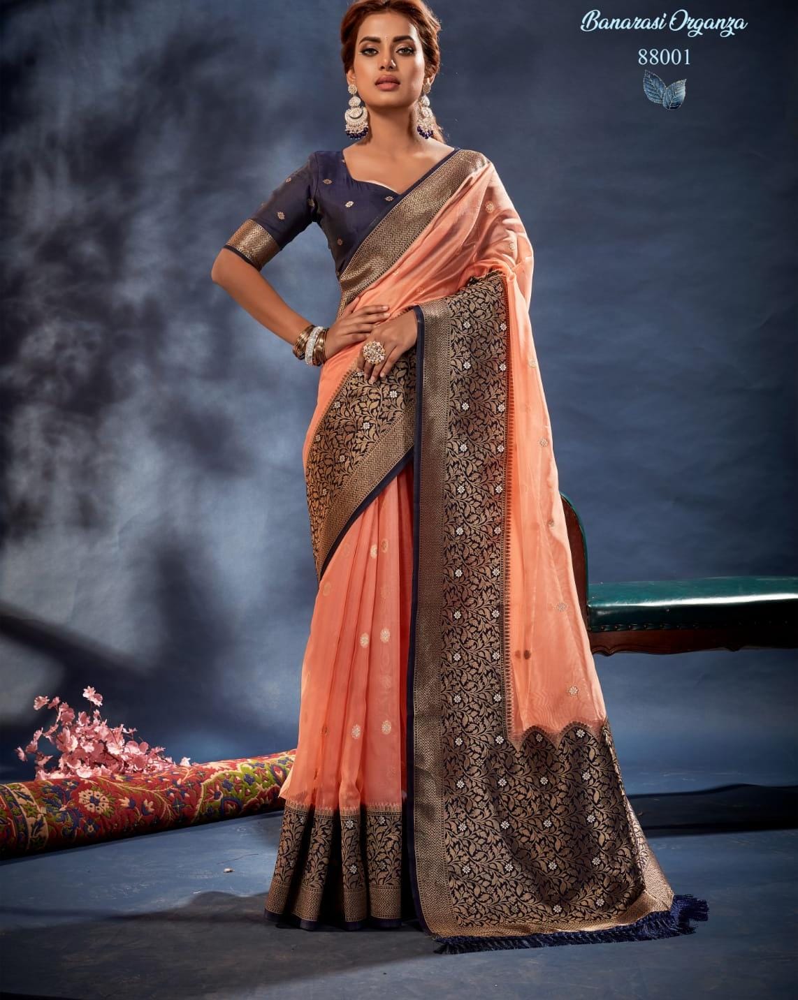 Designer Organza Saree | Banarasi Silk