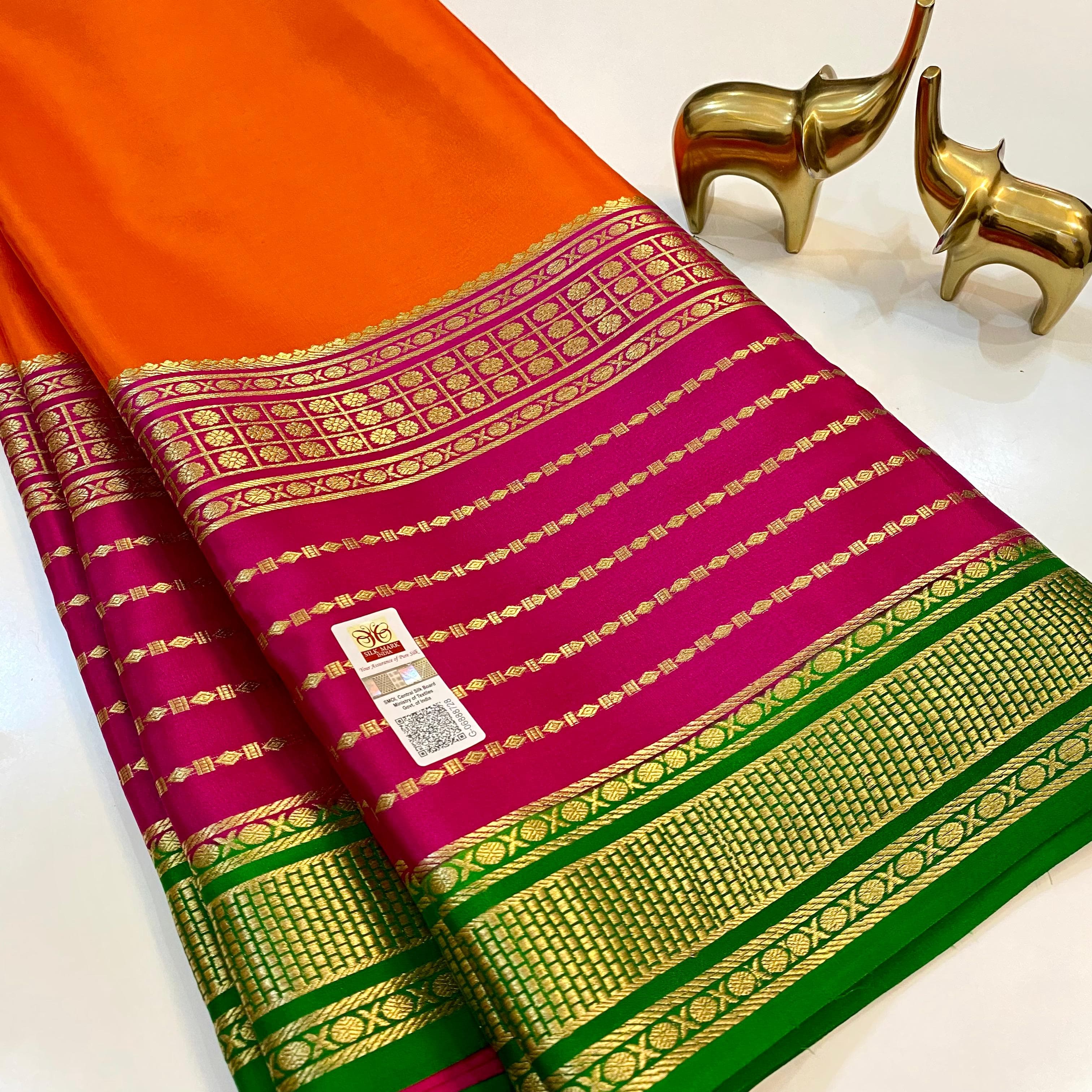 Pure Mysore Silk Saree KSIC Grade