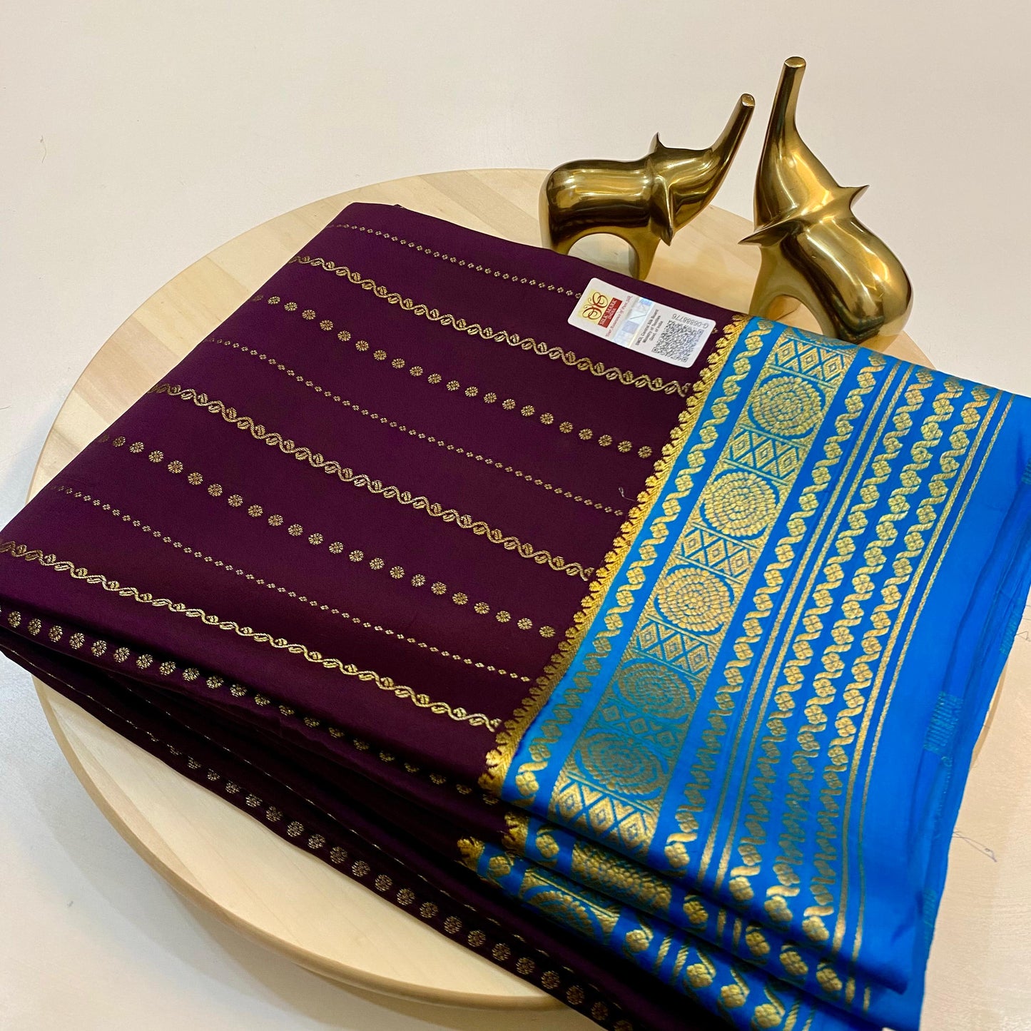 Pure Mysore Silk Saree | 120 grams | KSIC