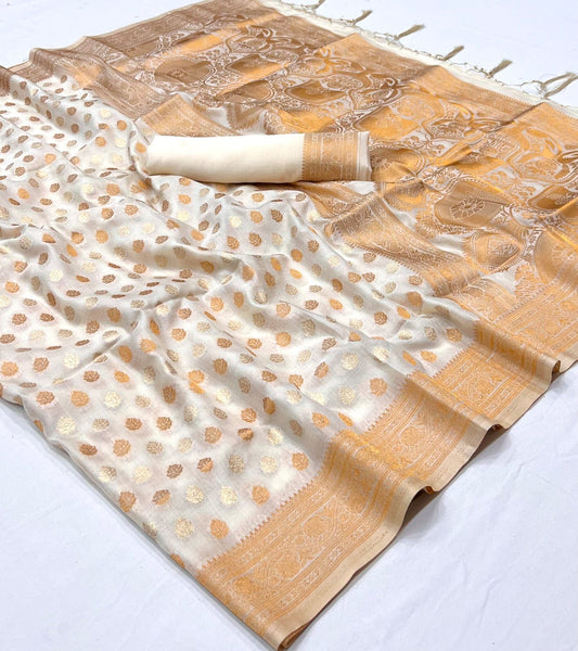 Khadi Banaras Saree | Designer Zari Weaving