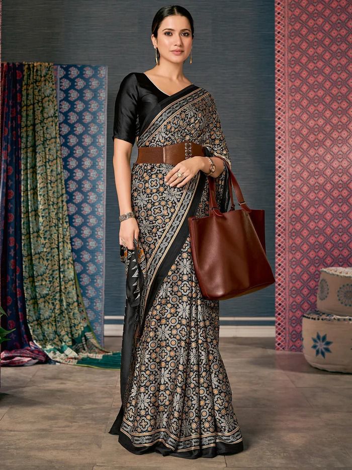 Casual Gender: Women Uniform Italian Silk Crepe Saree, Size: free, 6.3 m  (with blouse piece) at Rs 350 in Pune