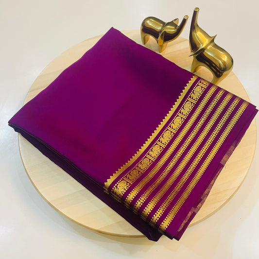 Pure Mysore Silk Saree | 100 grams | KSIC grade silk