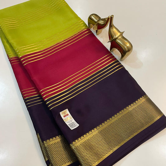 Pure Mysore Silk Saree | 110 grams | KSIC grade