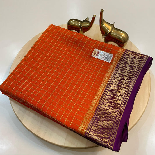 Pure Mysore Silk Saree | 120 grams | KSIC grade