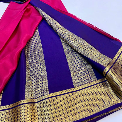 Pure Mysore Silk Saree | 120 grams | Silk Certification