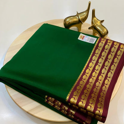 Pure Mysore Silk Saree | 100 Gram KSIC Grade Thickness