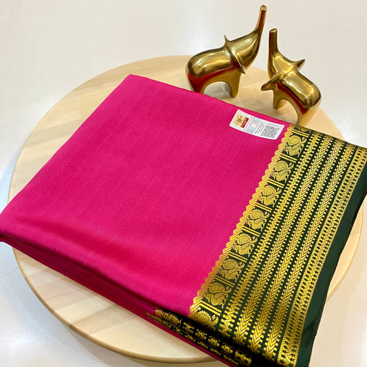 Pure Mysore Silk Saree | 100 Gram KSIC Grade Thickness