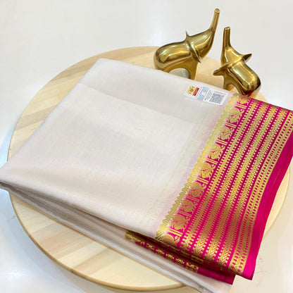 Pure Mysore Silk Saree | 100 Gram KSIC Grade Thickness