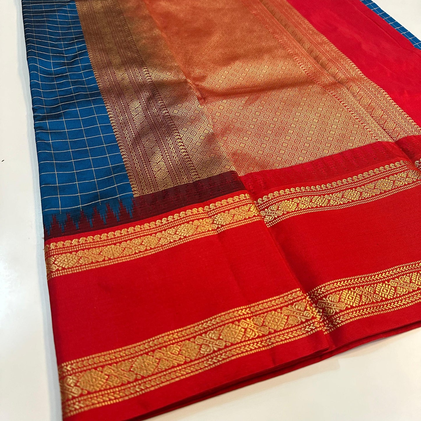 Pure Silk Kadiyal Saree | Pure Silk