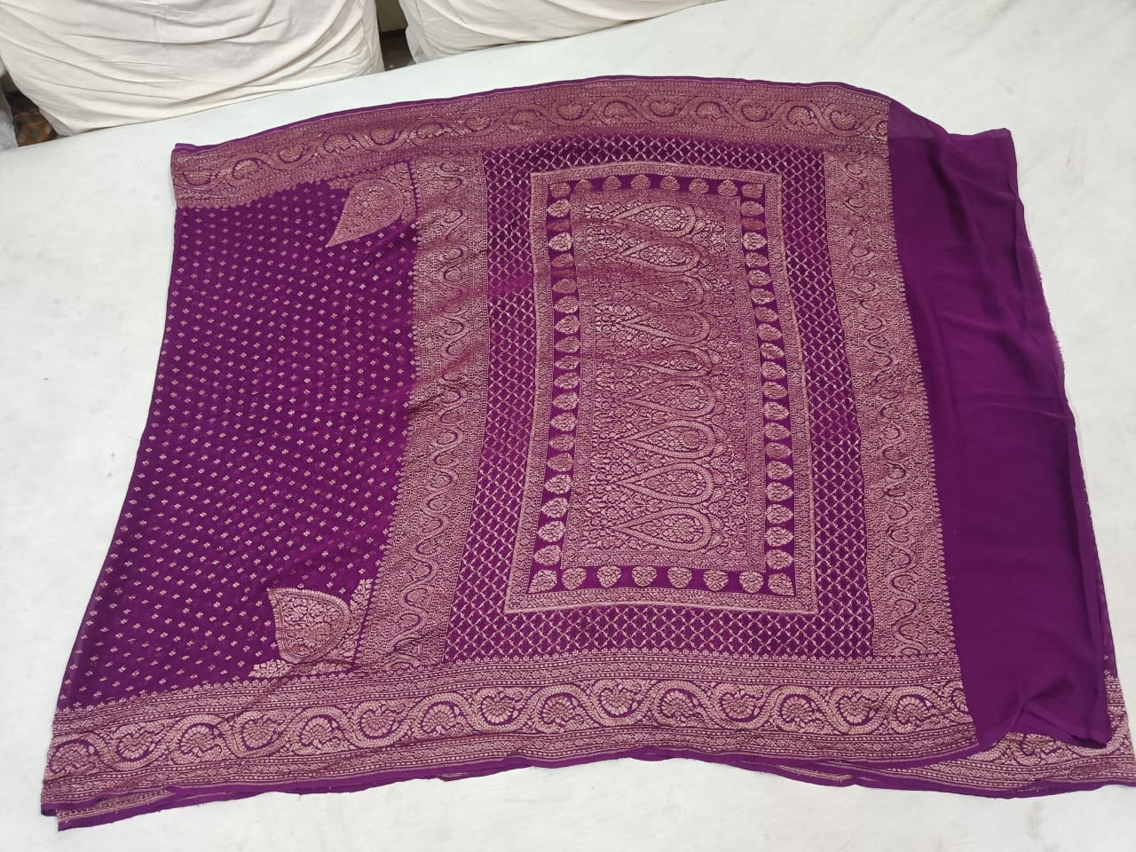 Banarasi Khaddi  Chiffon Saree