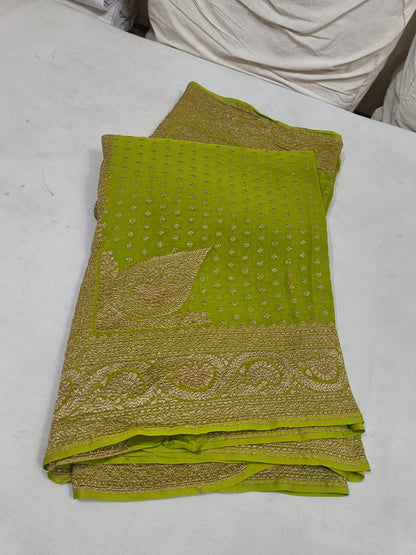 Banarasi Khaddi Chiffon Saree