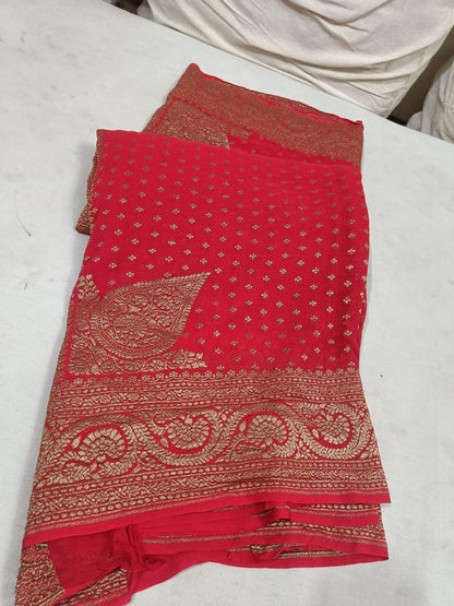 Banarasi Khaddi Chiffon Saree