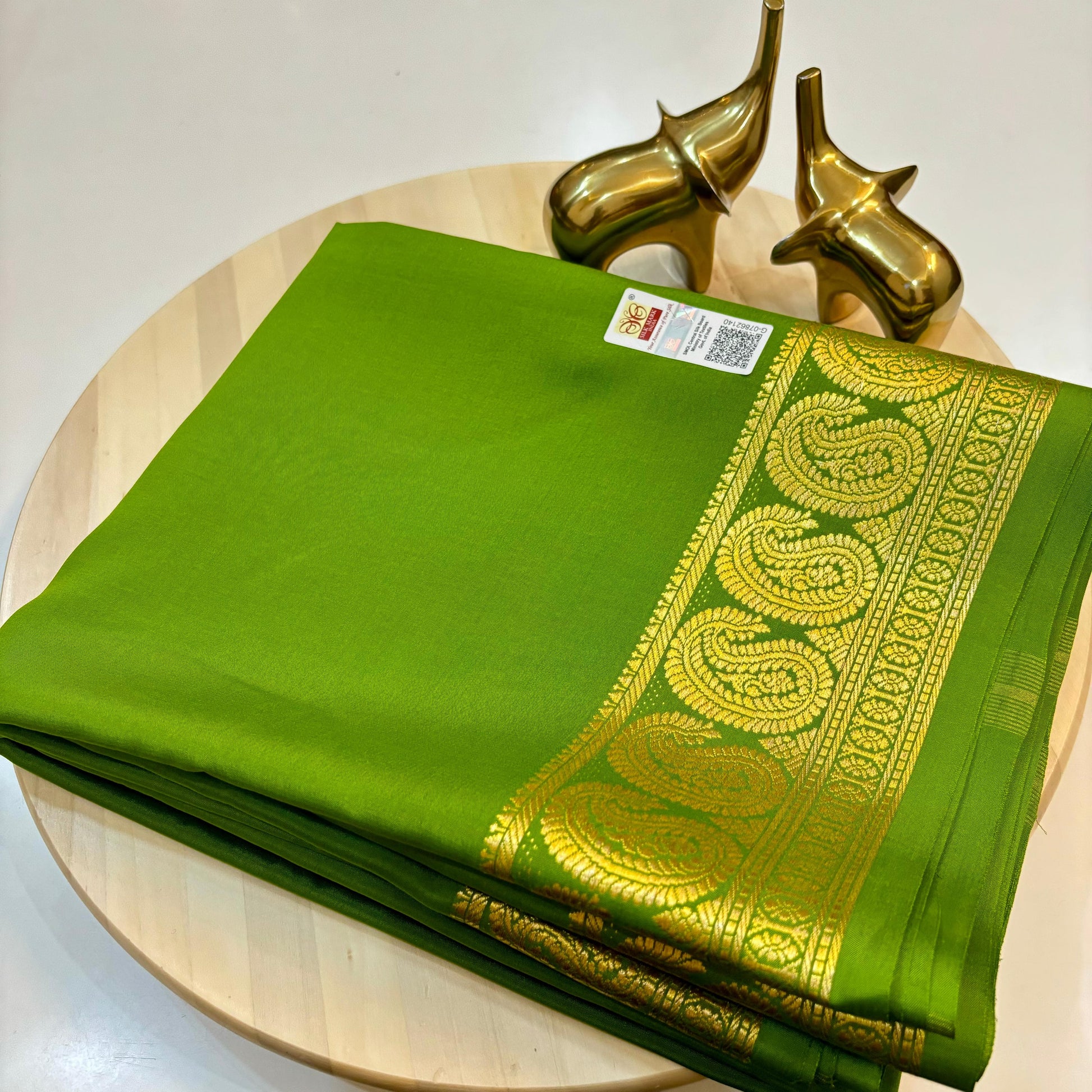 Mango Border Mysore Silk Saree