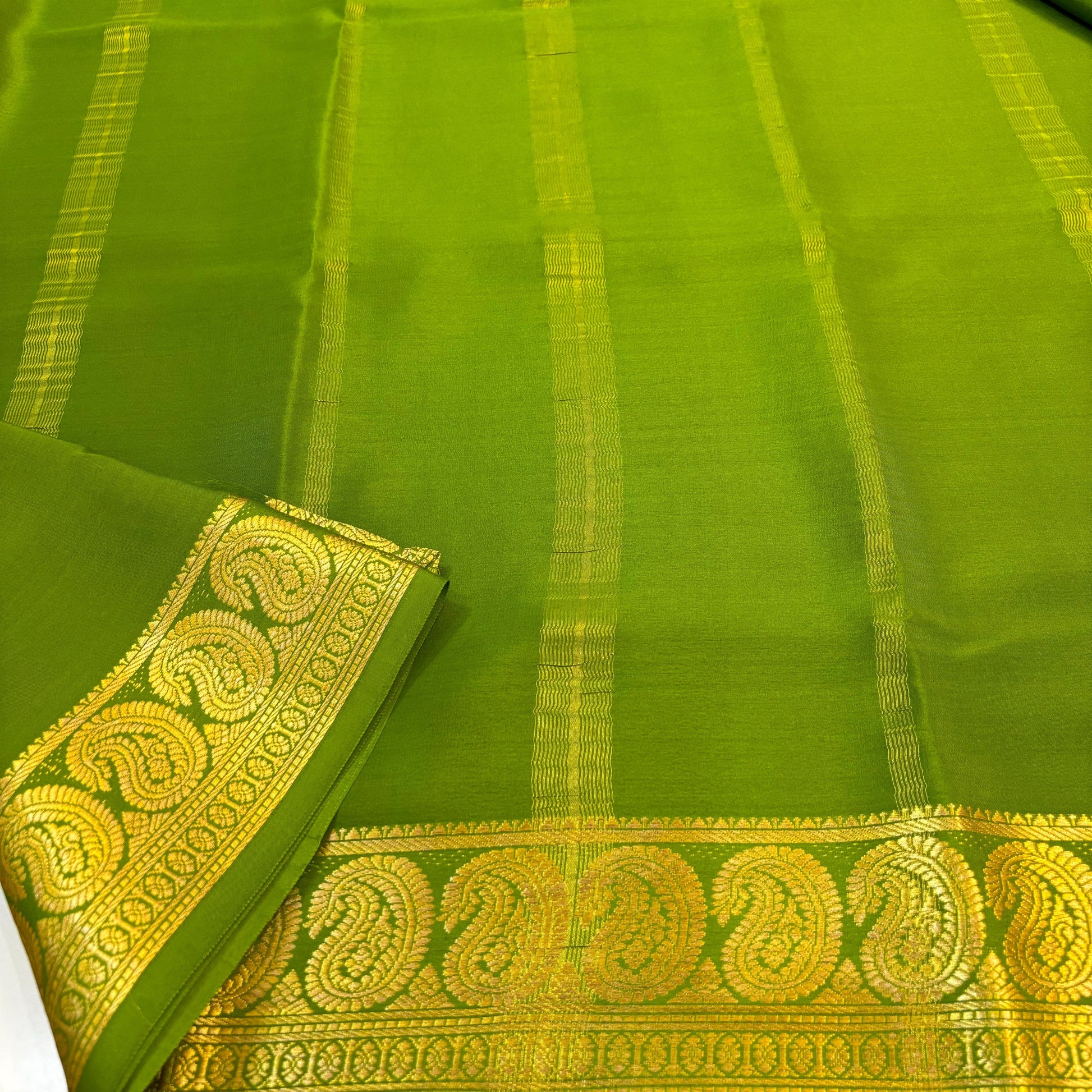 Mango Border Mysore Silk Saree