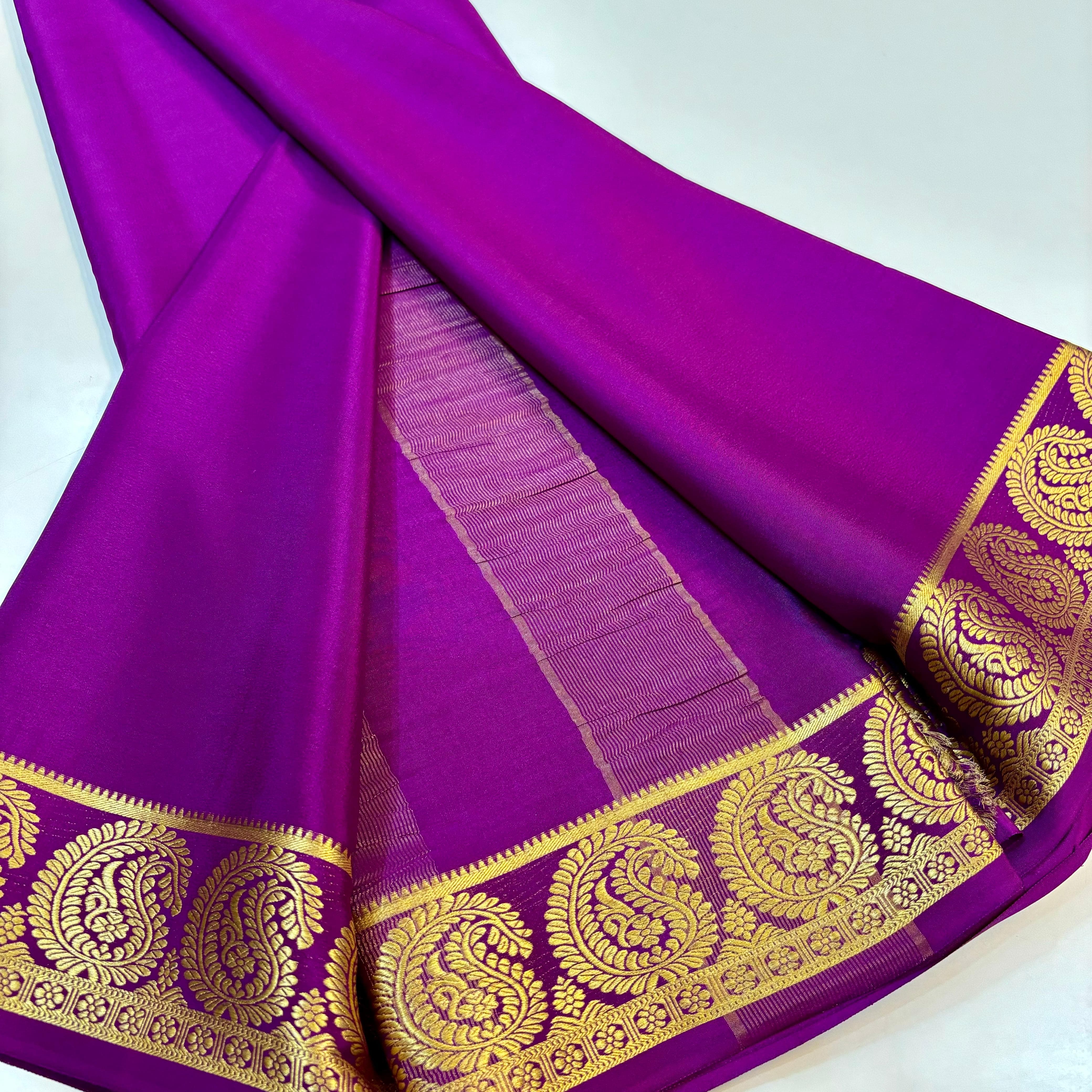 Pure Mysore Silk Saree 100 grams KSIC grade