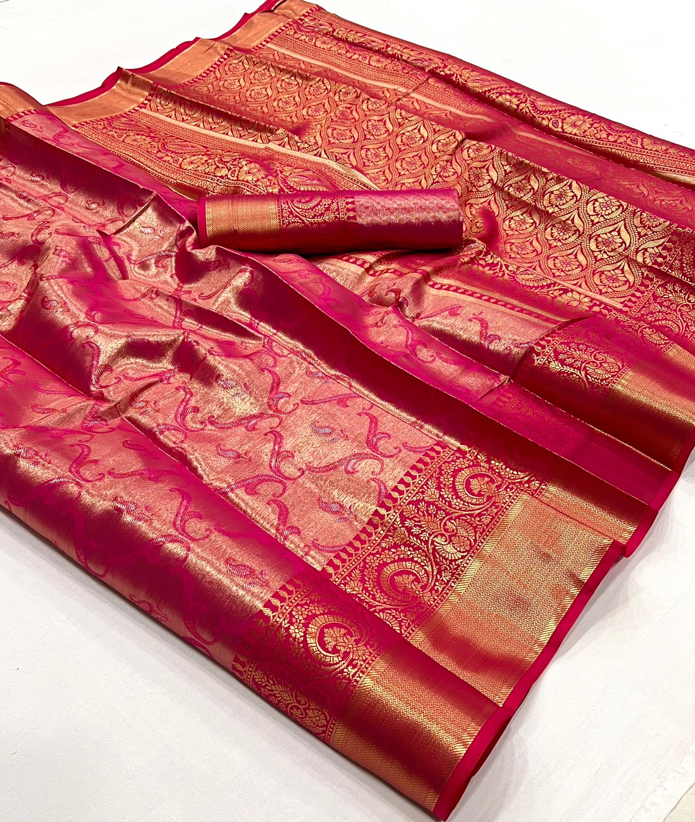 Dharmavaram Semi Silk Saree