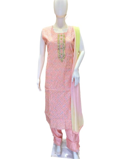 Designer Chanderi Silk Chudidar