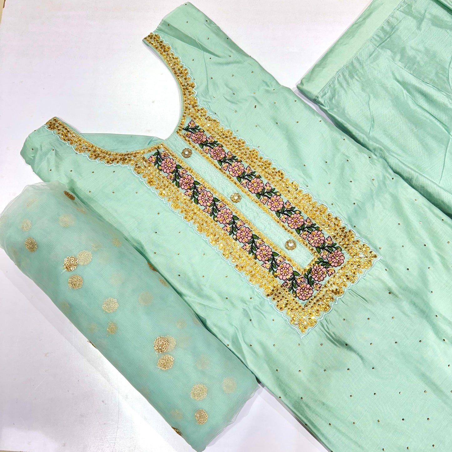 Designer Chanderi Silk Chudidar